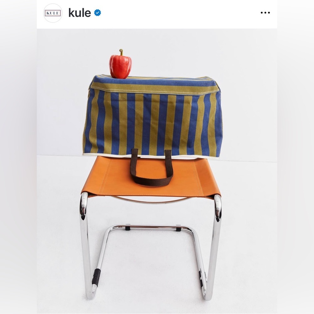 Kule - The Etna Bag
Striped Canvas Tote Bag in Olive & Navy - Picture 6 of 7